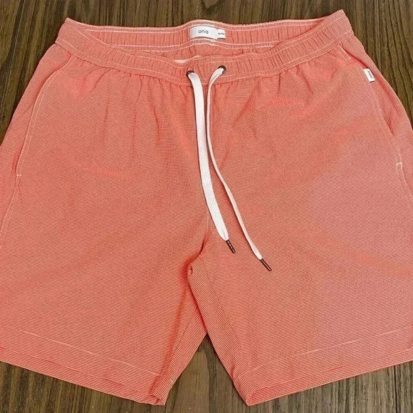 Onia Charles 7” Pull On Swim Shorts in Corral and White Men’s size XL - Picture 14 of 14